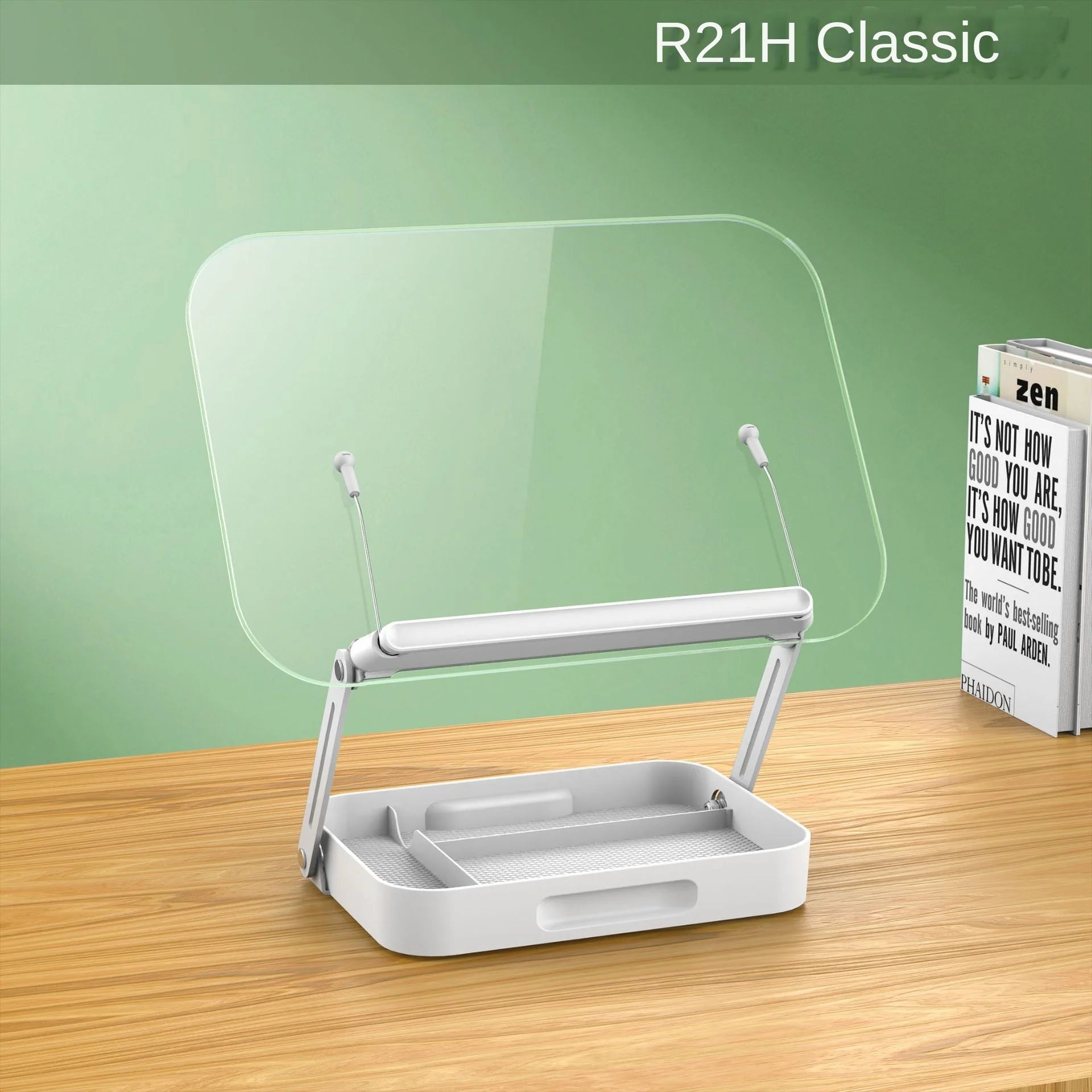 Acrylic Adjustable Book Stand with 360° Swivel Base