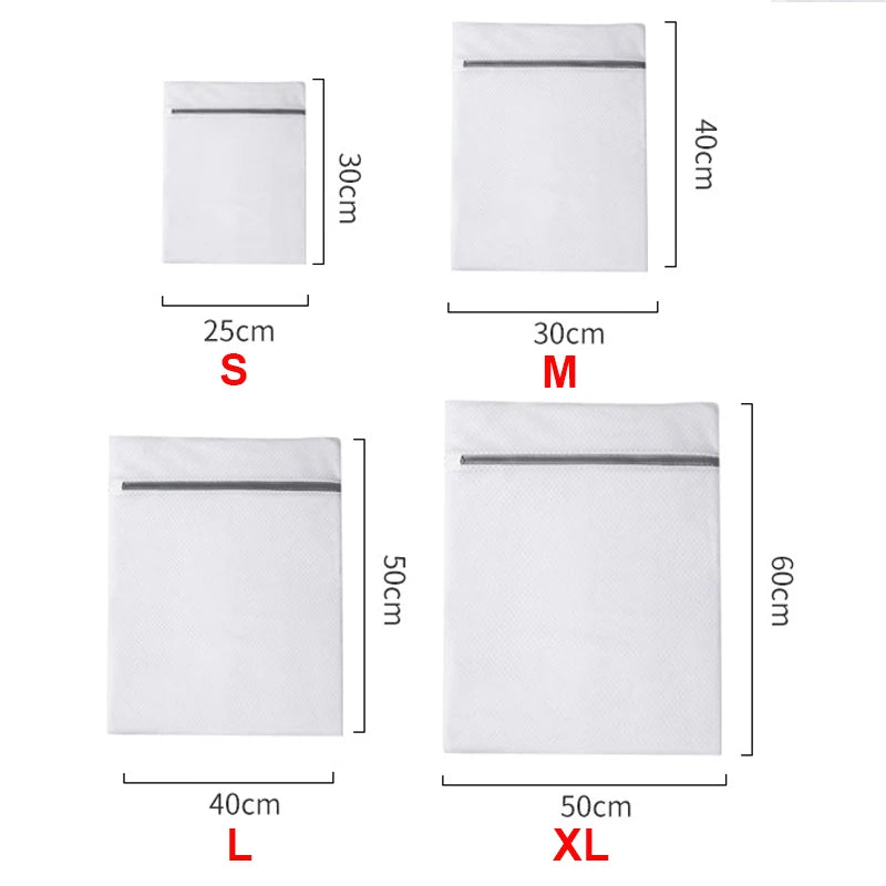 Mesh Laundry Bags with Zipper for Washing Machine (Single or 4-Pack)