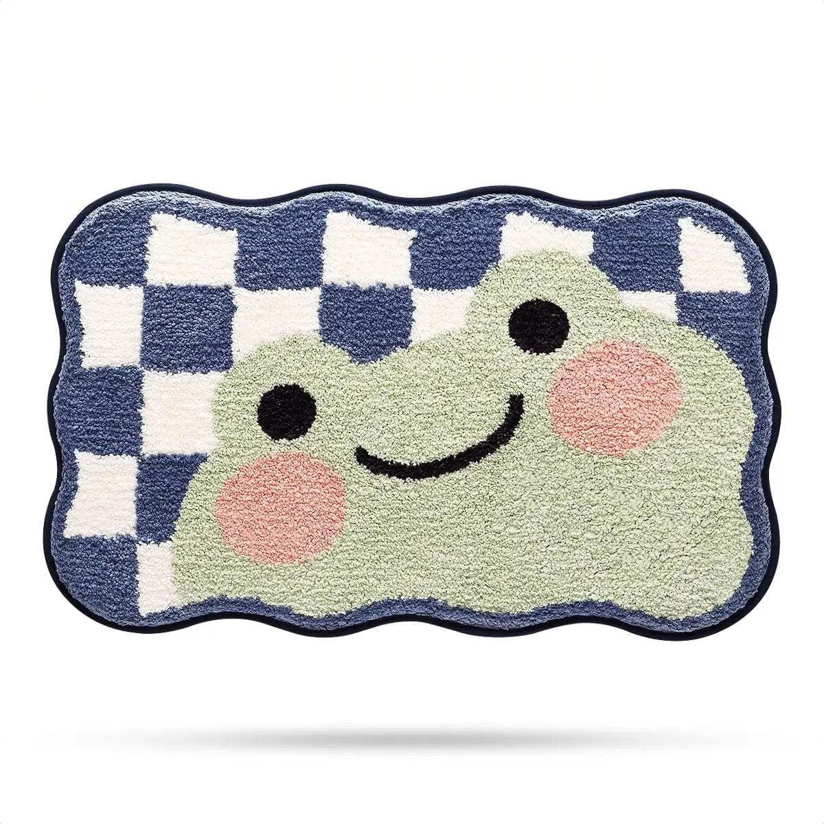 Kira Frog & Rabbit Animal Bath Mat – Soft Patterned Bathroom Rug