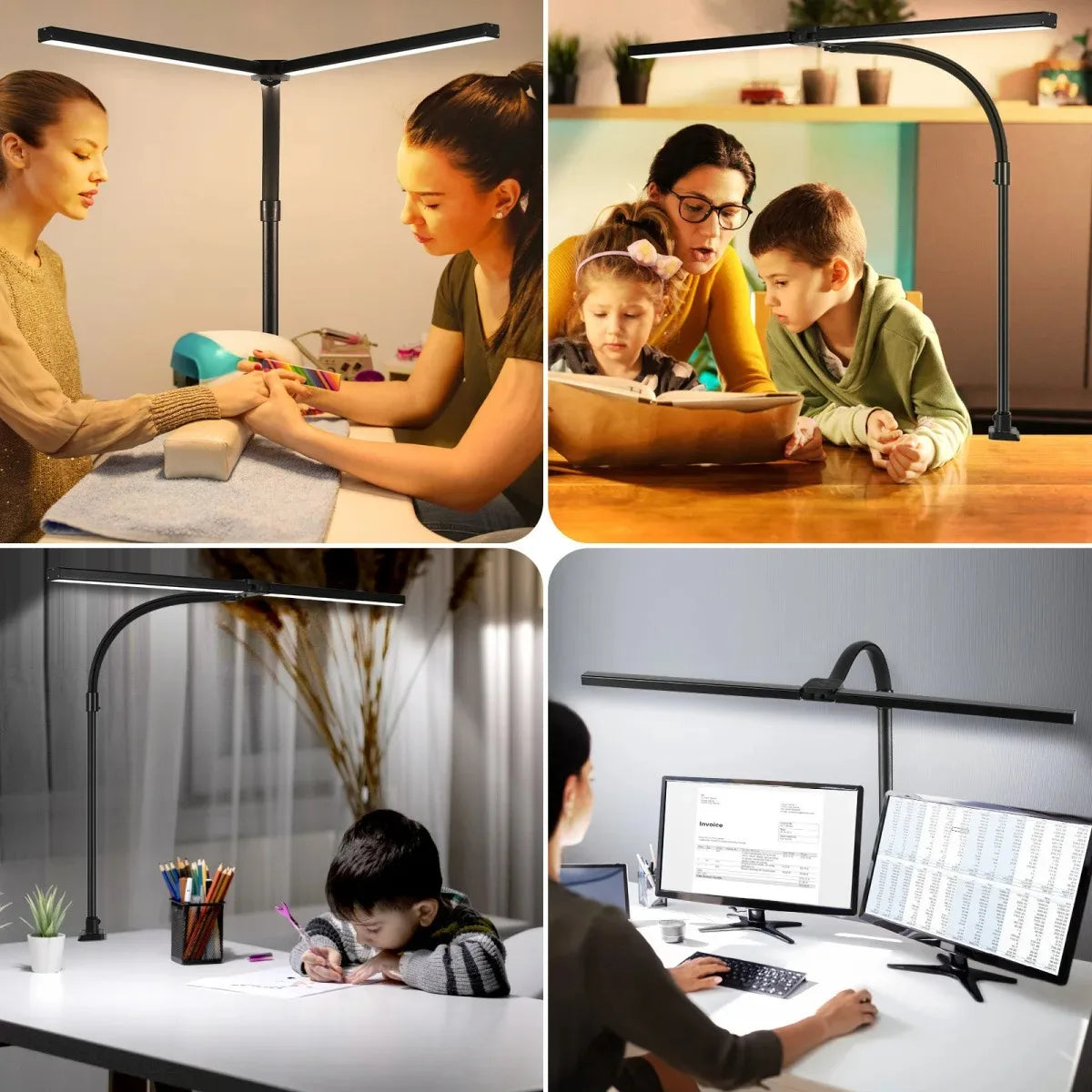 Adjustable LED Desk Lamp with Gooseneck for Home Office or Study