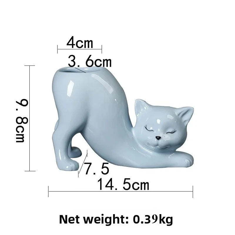 Arlo Cat Ceramic Succulent Planter