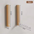 Walnut Wood Wall-Mounted Foldable Clothes Drying Rack with Windproof Hanger Slots for Bedroom, Laundry, or Balcony