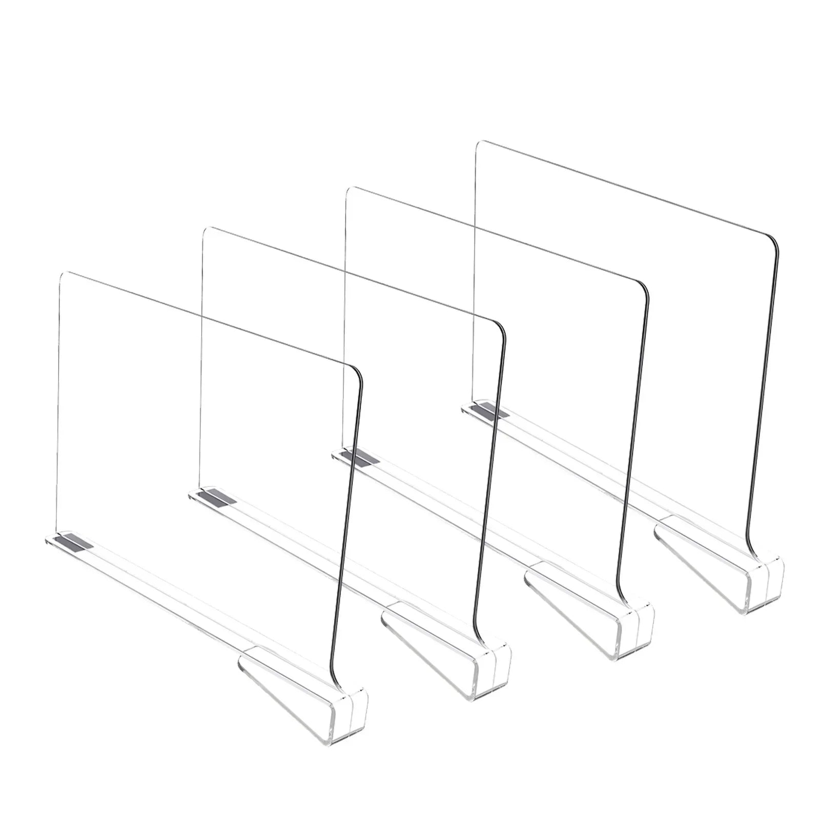 Clear Acrylic Shelf Dividers for Closet Organization – Set of 2, 4, 6, or 8