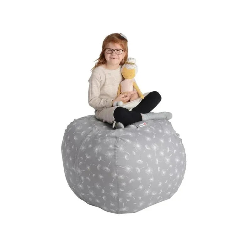 Canvas Toy Storage Bean Bag – Kids’ Plush Organizer & Floor Seat