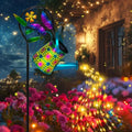 Meadowcrest Solar Butterfly Watering Can Lantern – Metal Garden Path Light