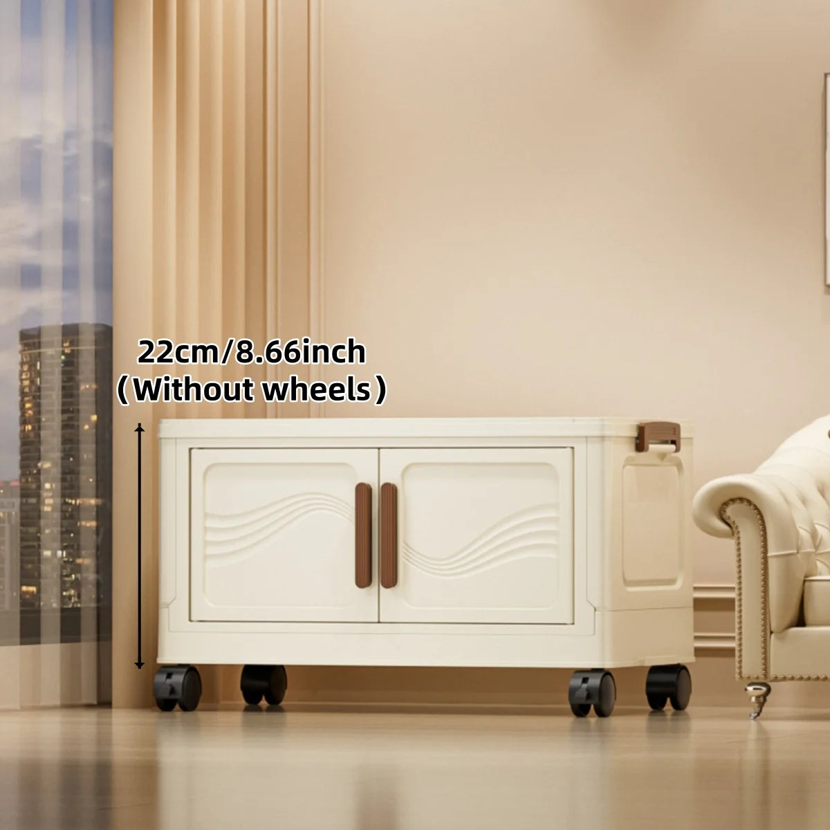 Foldable Stackable Storage Box with Clear Doors - For Bedroom, Closet, or Living Room
