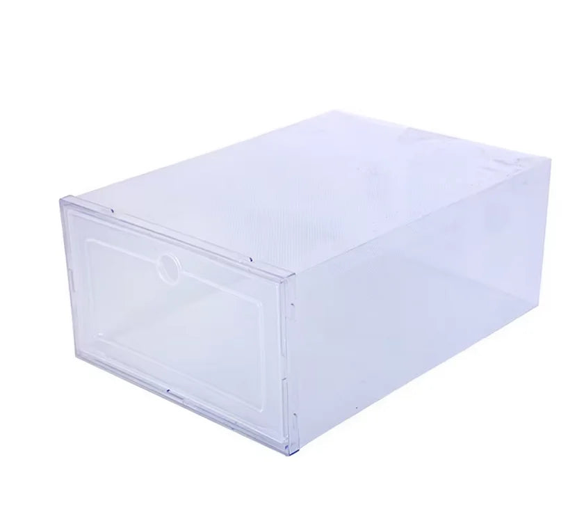 Stackable Clear Shoe Storage Boxes – Set of 6 for Closet or Entryway
