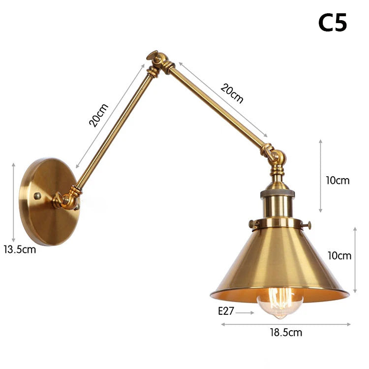 Arden Adjustable Long Arm Wall Sconce