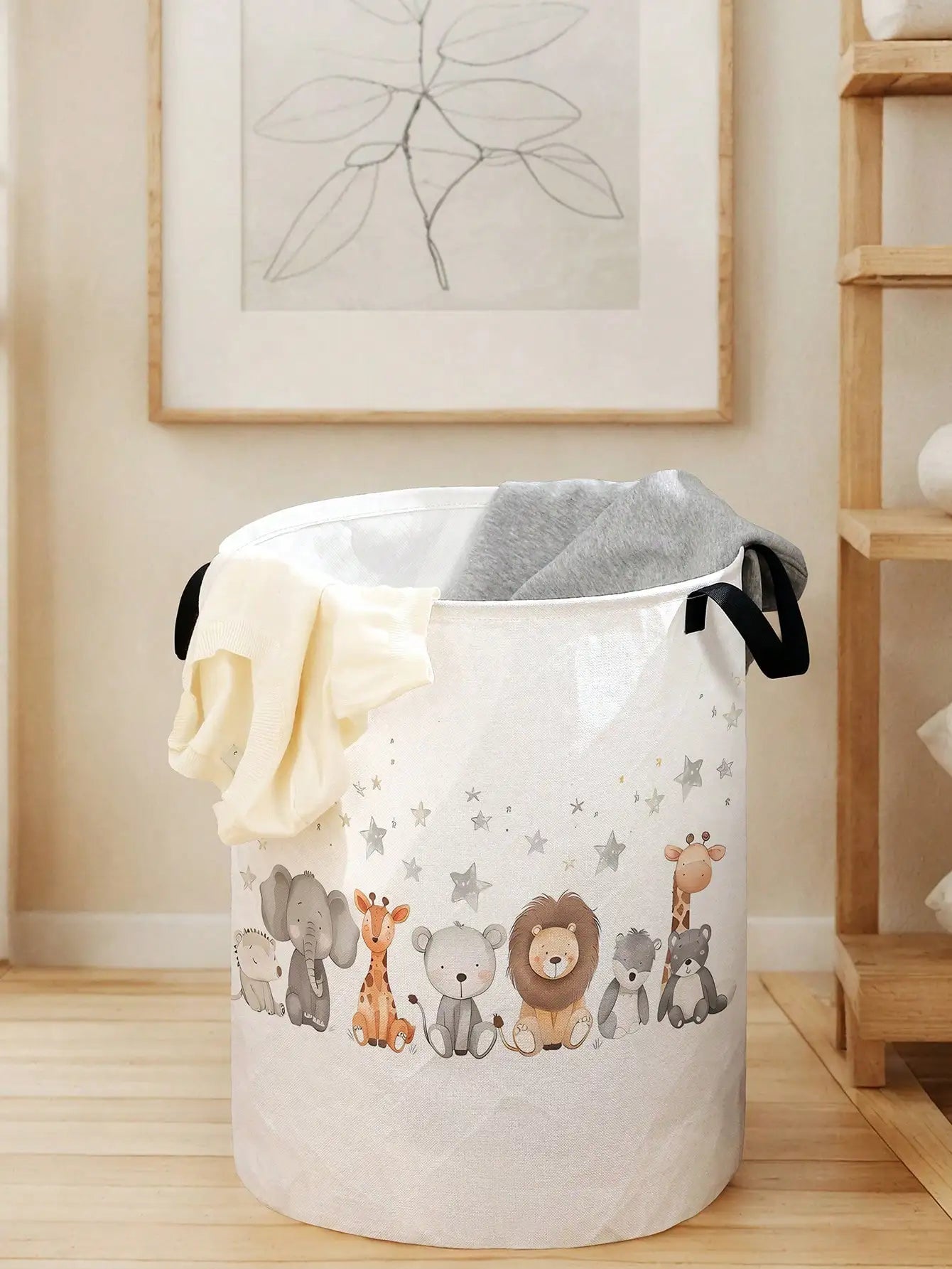 Starlight Animal Canvas Laundry & Toy Basket