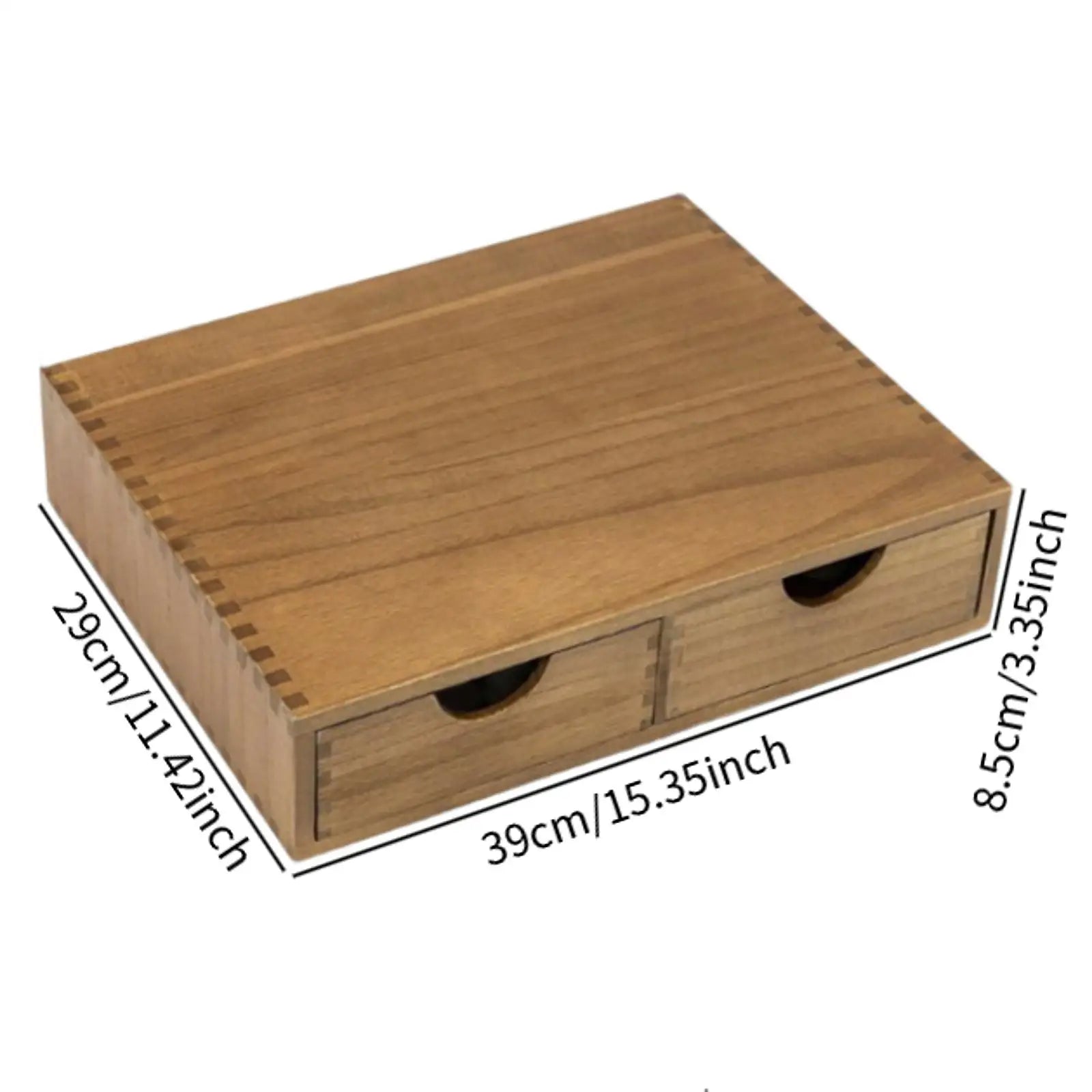 Wooden Two-Drawer Coffee Pod Organizer for Kitchen Counters