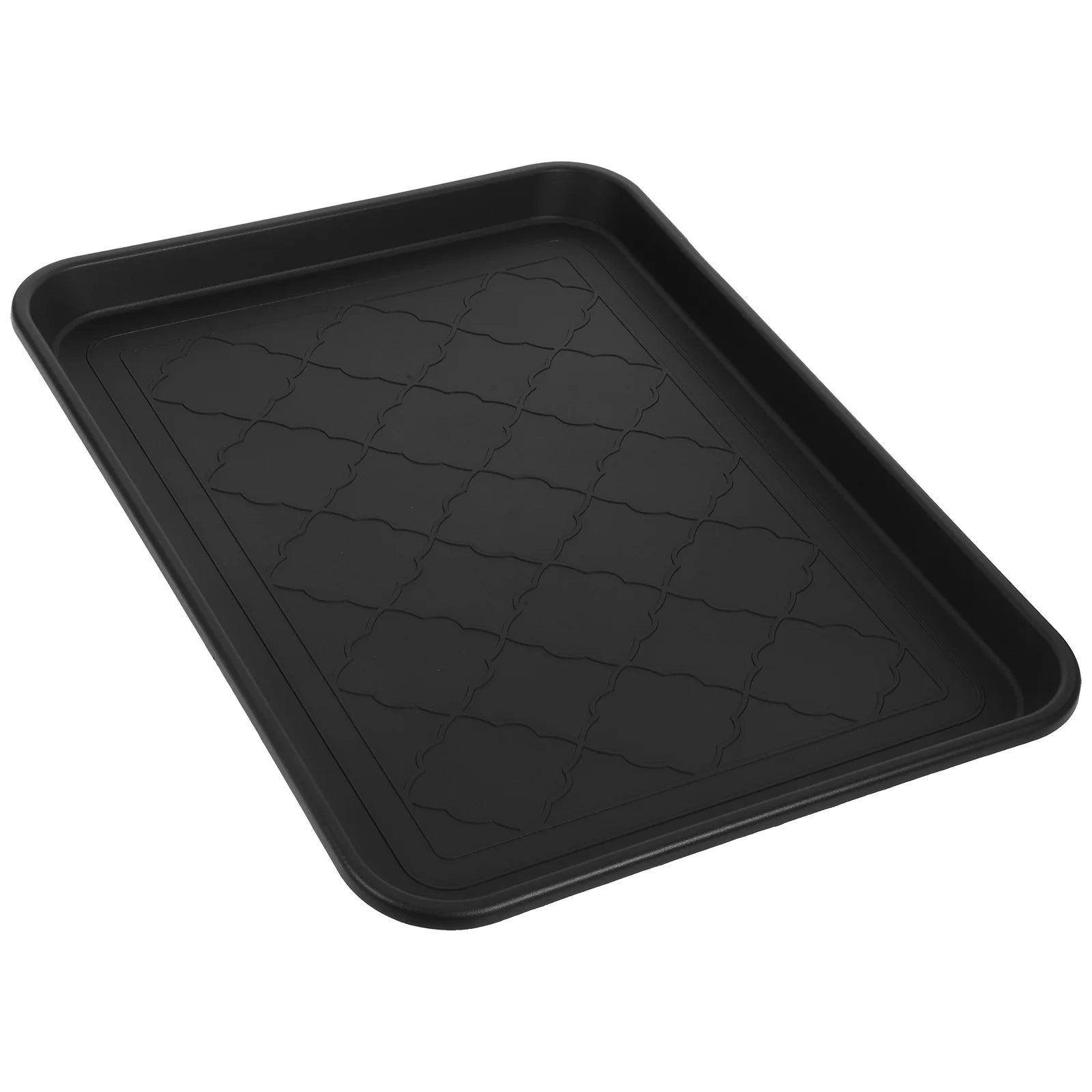 Non-Slip Black Shoe Tray for Entryway, Mudroom, or Car