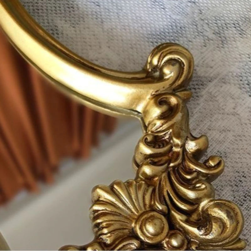 Colette Vintage Carved Gold Wall Mirror for Bedroom or Living Room Decor