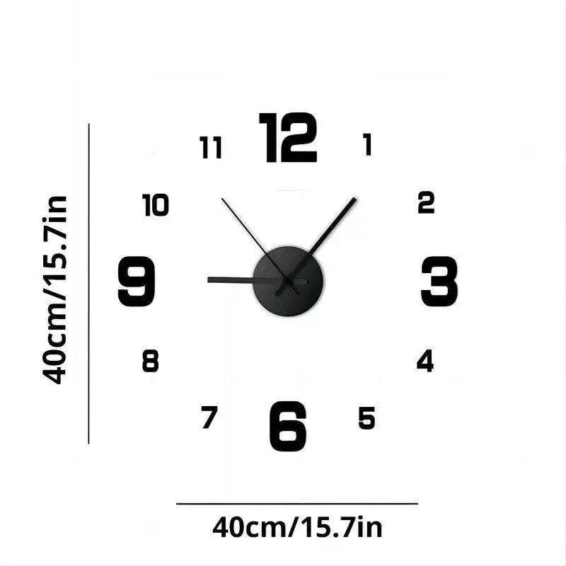 Marlow Frameless DIY Wall Clock – Modern Acrylic Living Room Decor