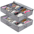 Under Bed Shoe Storage Organizer with Clear Window – Holds 12-16 Pairs