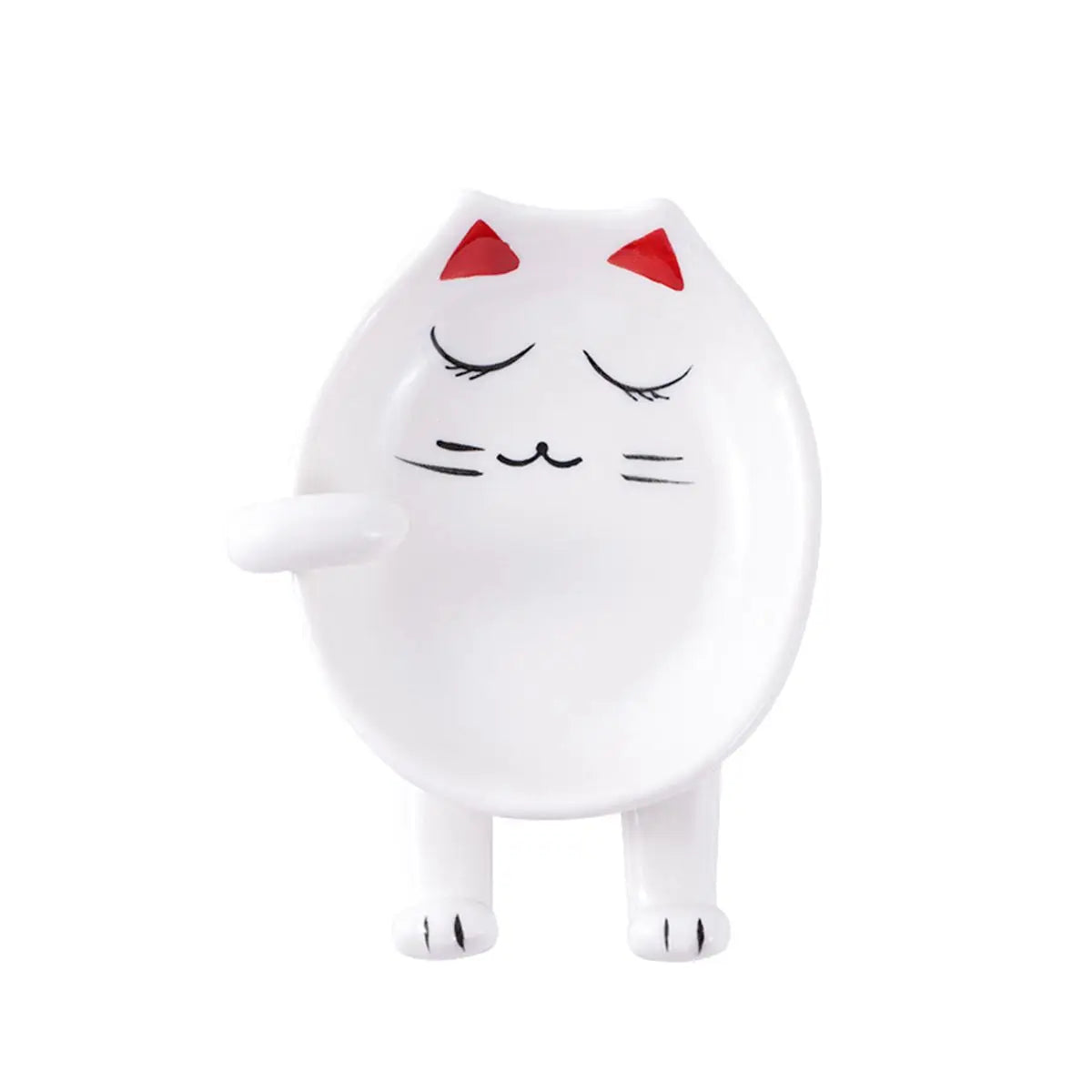 Miko Cat Ceramic Spoon Rest – Cute Kitchen Utensil Holder