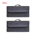 Gray Felt Car Trunk Storage Organizer Bag with Handle for Tidy Car Boot Tool & Accessory Storage