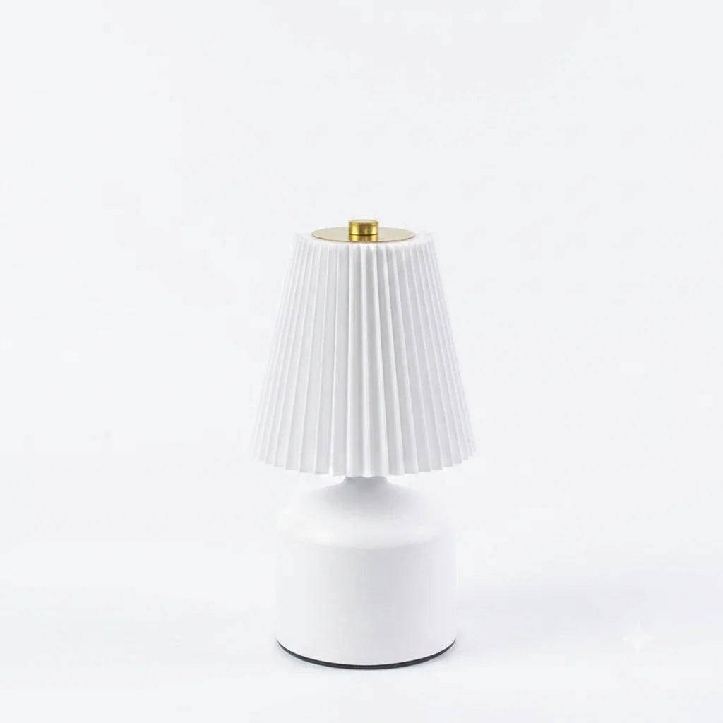Arden Pleated Rechargeable Table Lamp
