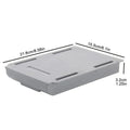 Self-Adhesive Under-Desk Storage Drawer for Office Desks & Vanity Tables – Plastic Hidden Organizer in Grey or White