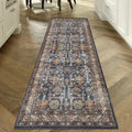 Alden Vintage-Inspired Washable Runner Rug with Non-Slip Backing