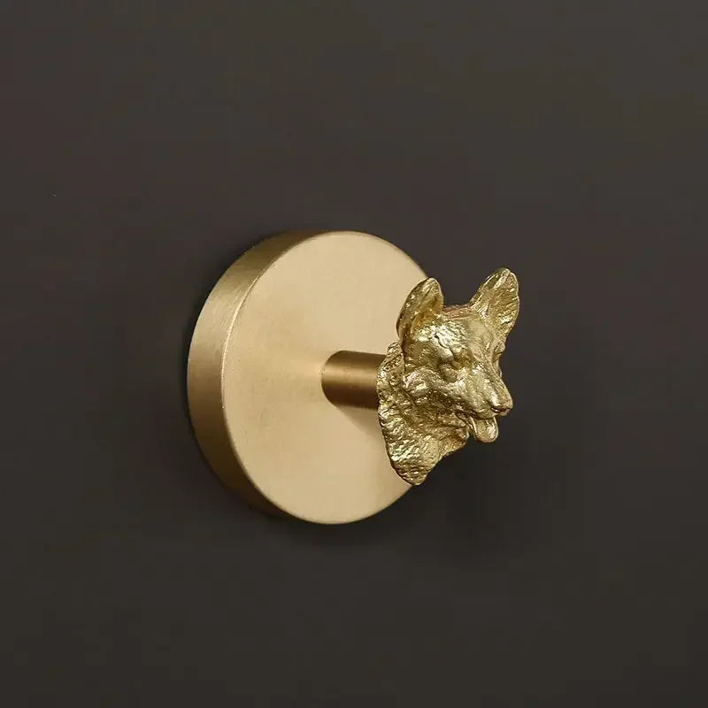 Alder Brass Animal & Botanical Wall Hook