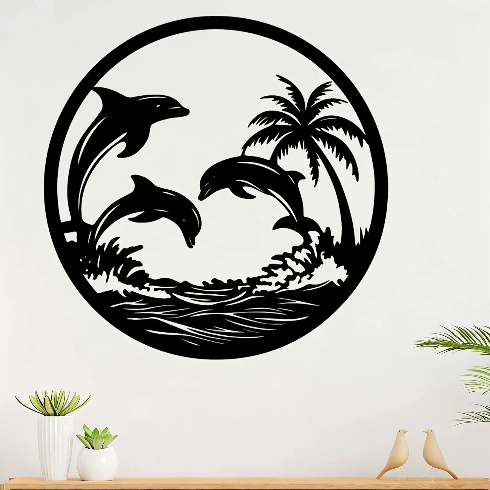 Lakeview Round Metal Wall Art