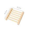 Slatted Wooden Soap Dish for Bathroom Countertops