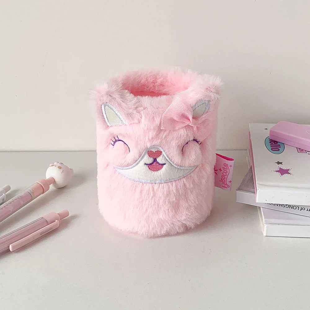 Maple Plush Animal Pen Holder – Soft Desktop Organizer for Kids & Home Offices