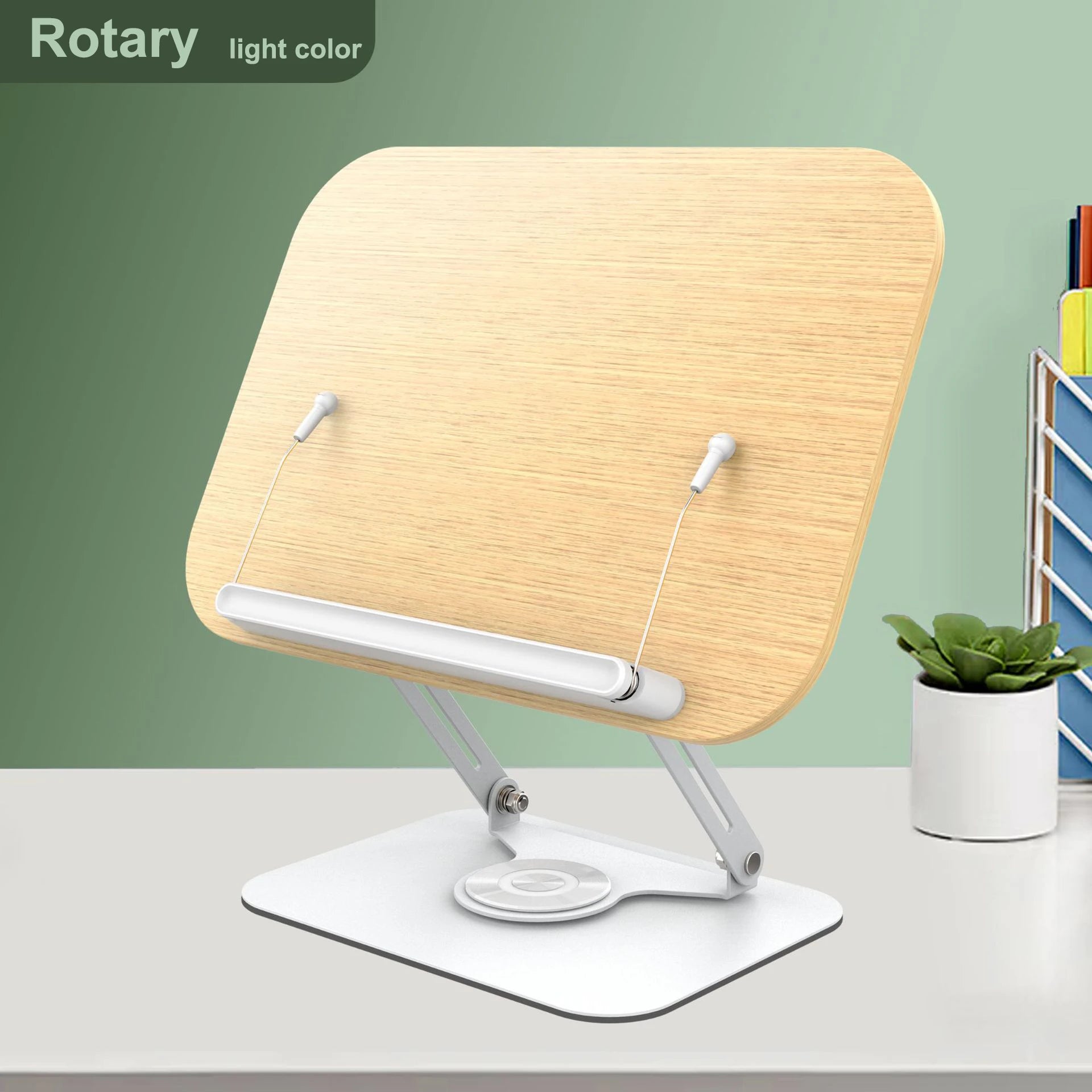 Acrylic Adjustable Book Stand with 360° Swivel Base