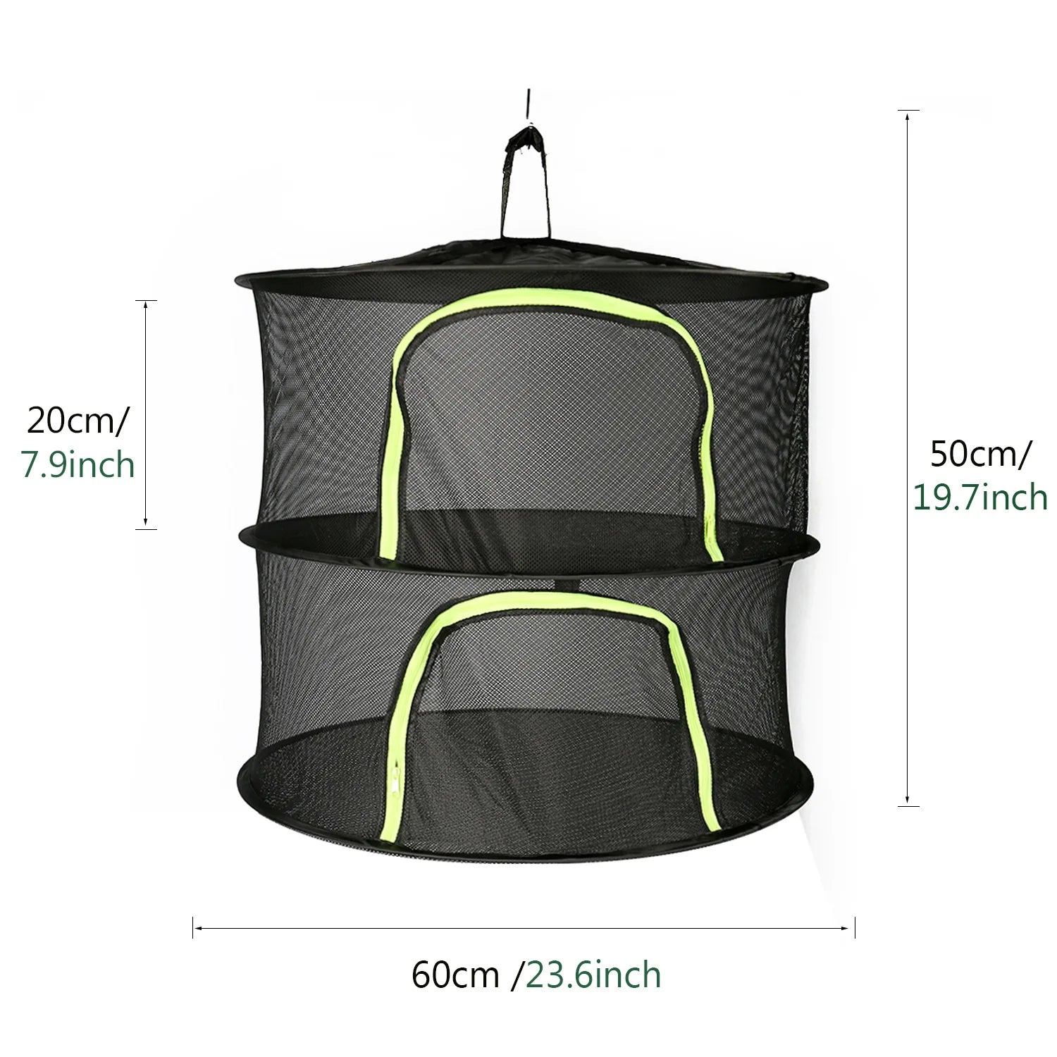 Foldable Hanging Mesh Herb & Vegetable Drying Rack, 2–8 Tier