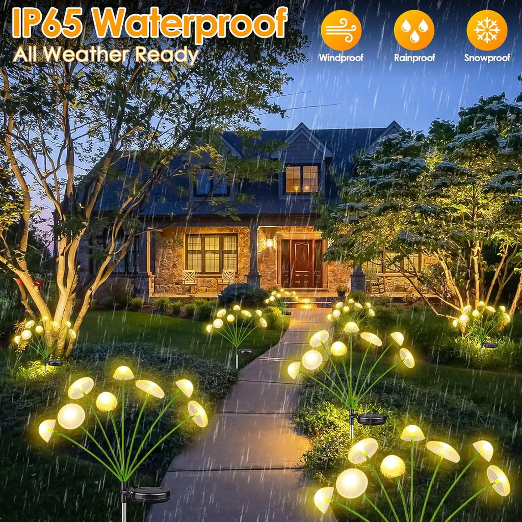 Solar Mushroom Garden Lights for Pathways & Cozy Outdoor Ambiance