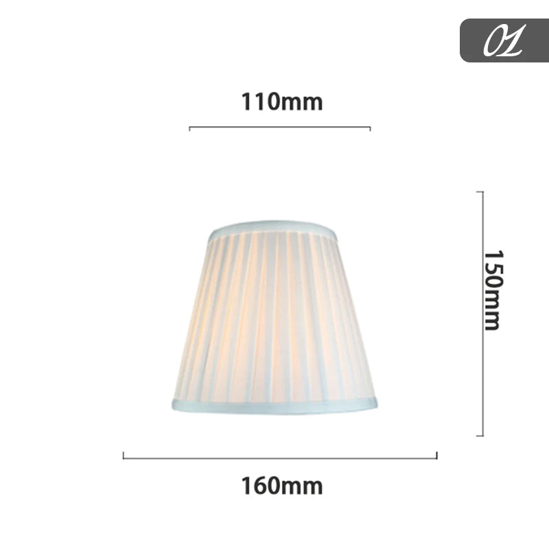 Pleated Fabric Lampshade for E27 Table or Floor Lamps – Multiple Sizes & Colors
