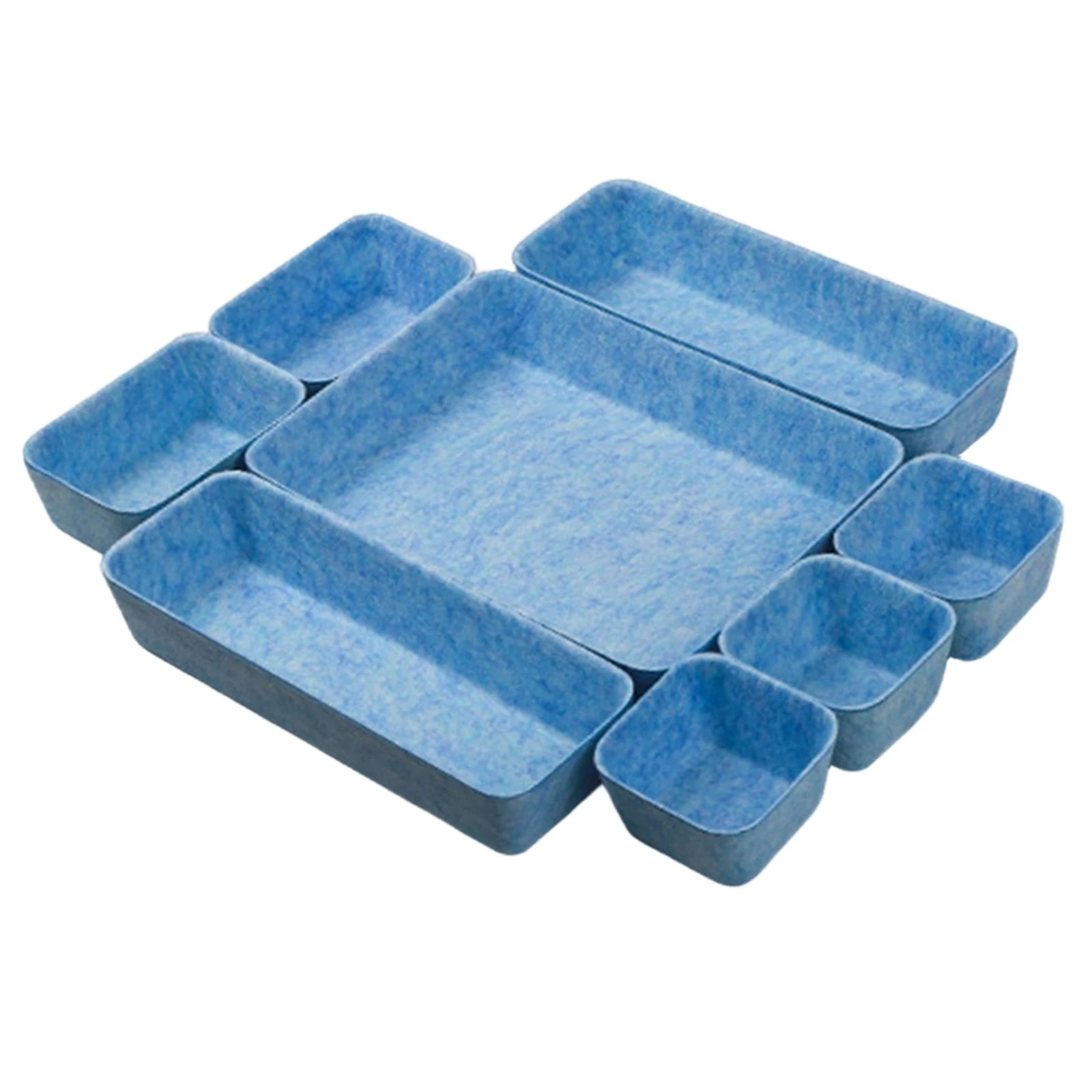 Felt Drawer Organizer Tray with 6 Compartments for Home or Office