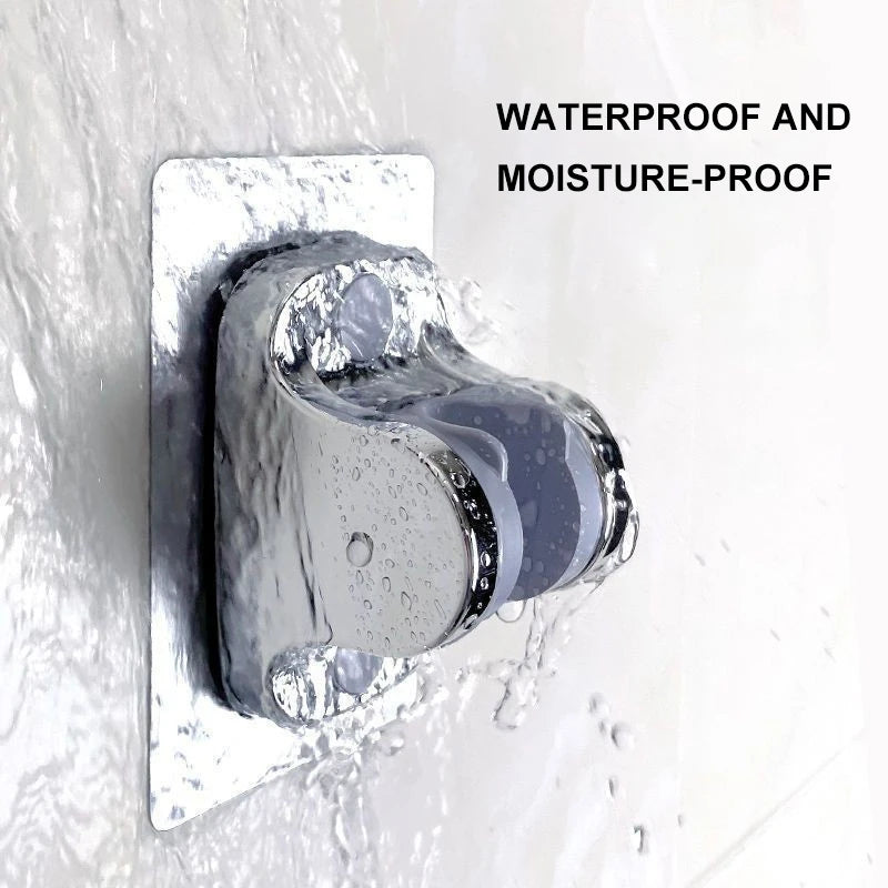 Self-Adhesive Adjustable Shower Head Holder for Bathroom Walls