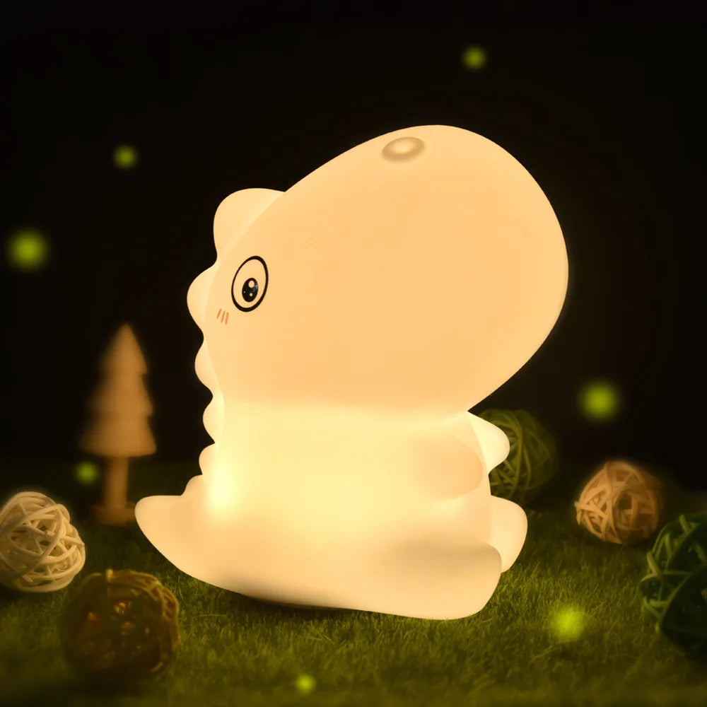Willow Silicone Animal Night Light – USB Rechargeable Touch Lamp