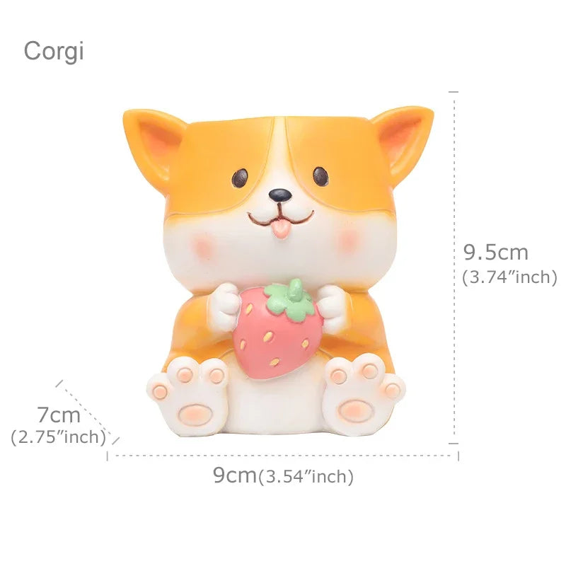 Finn Animal Resin Planter & Desk Organizer