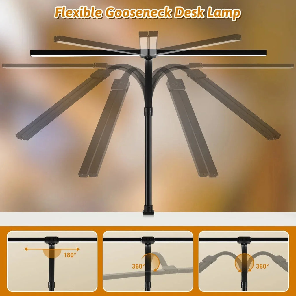 Adjustable LED Desk Lamp with Gooseneck for Home Office or Study