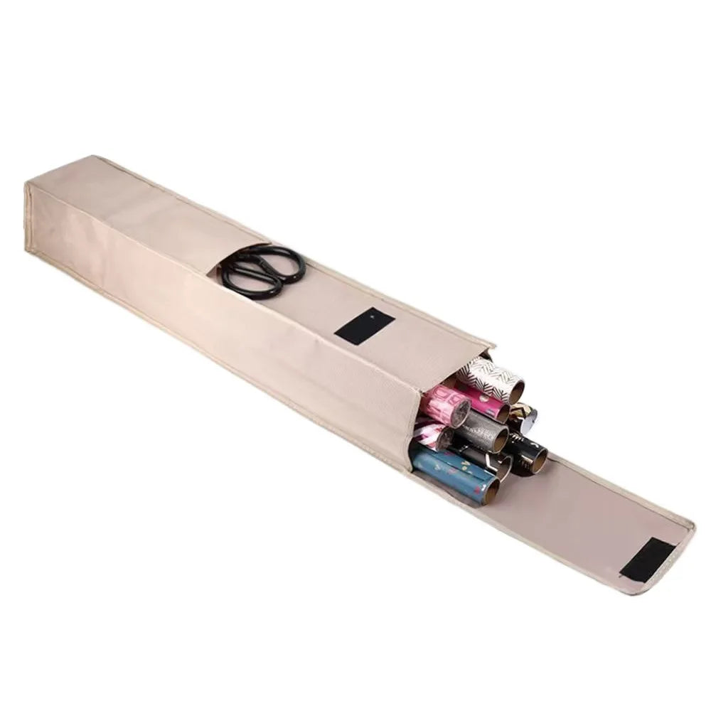 Oxford Cloth Wrapping Paper Organizer with Side Pocket