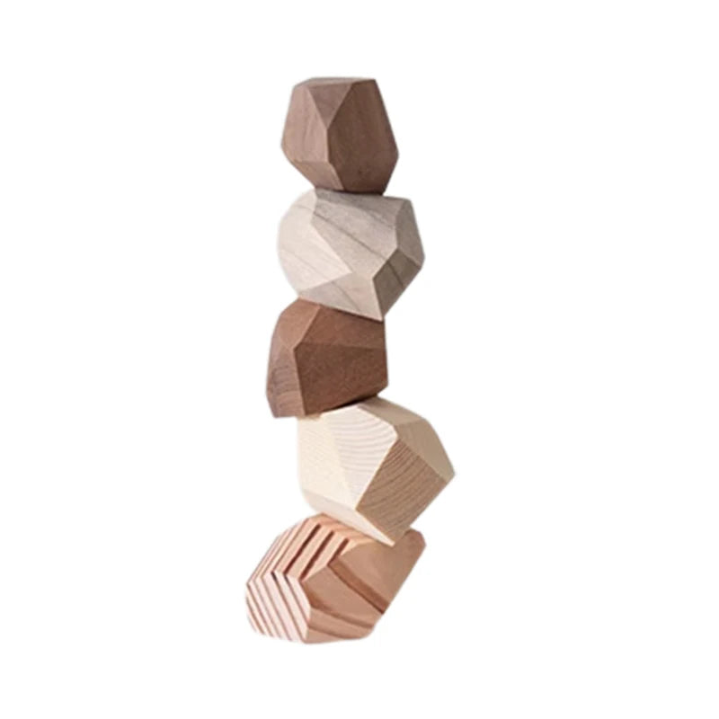 Elna Stacking Wooden Stone Sculpture