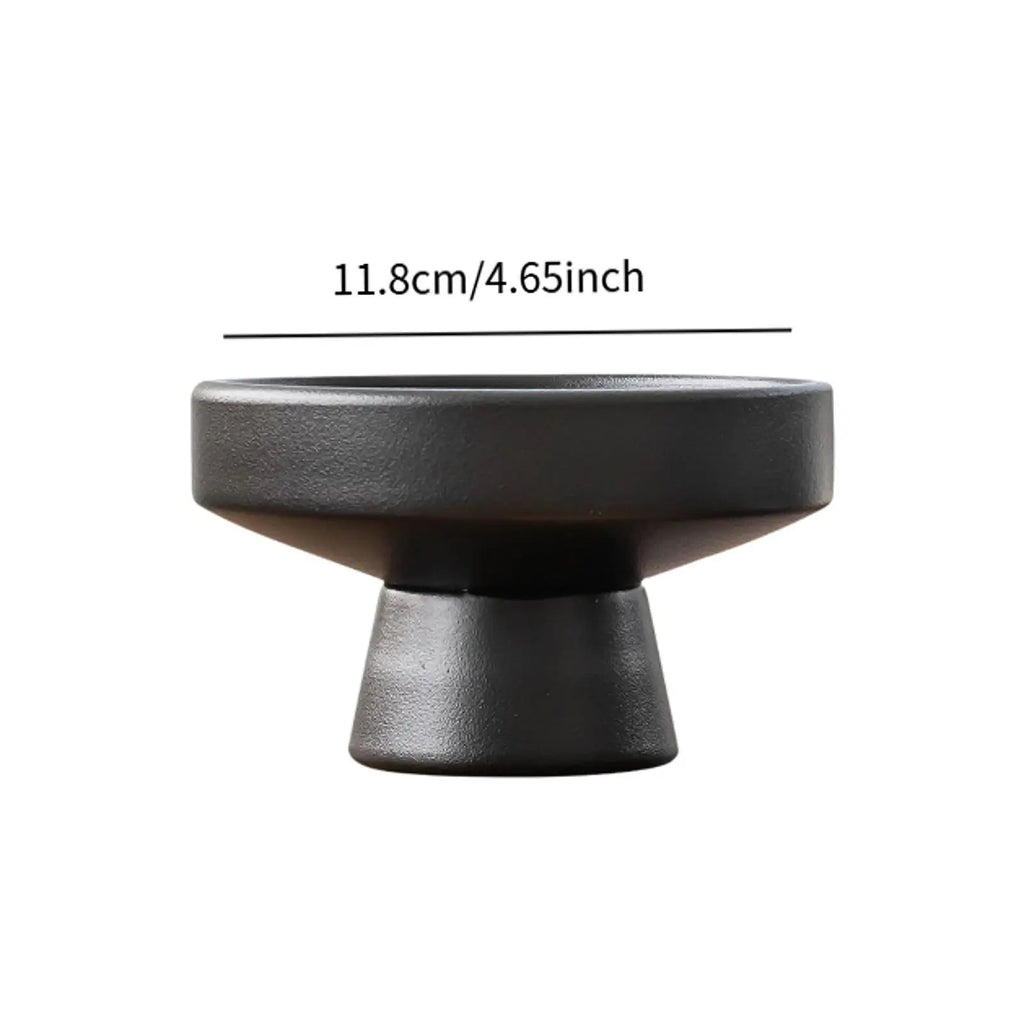 Milo Modern Ceramic Pedestal Flowerpot Vase for Table Centerpiece & Home Decor
