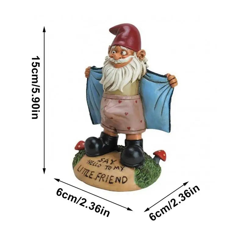 Whimsical Garden Gnome Statue for Yard or Patio Decor