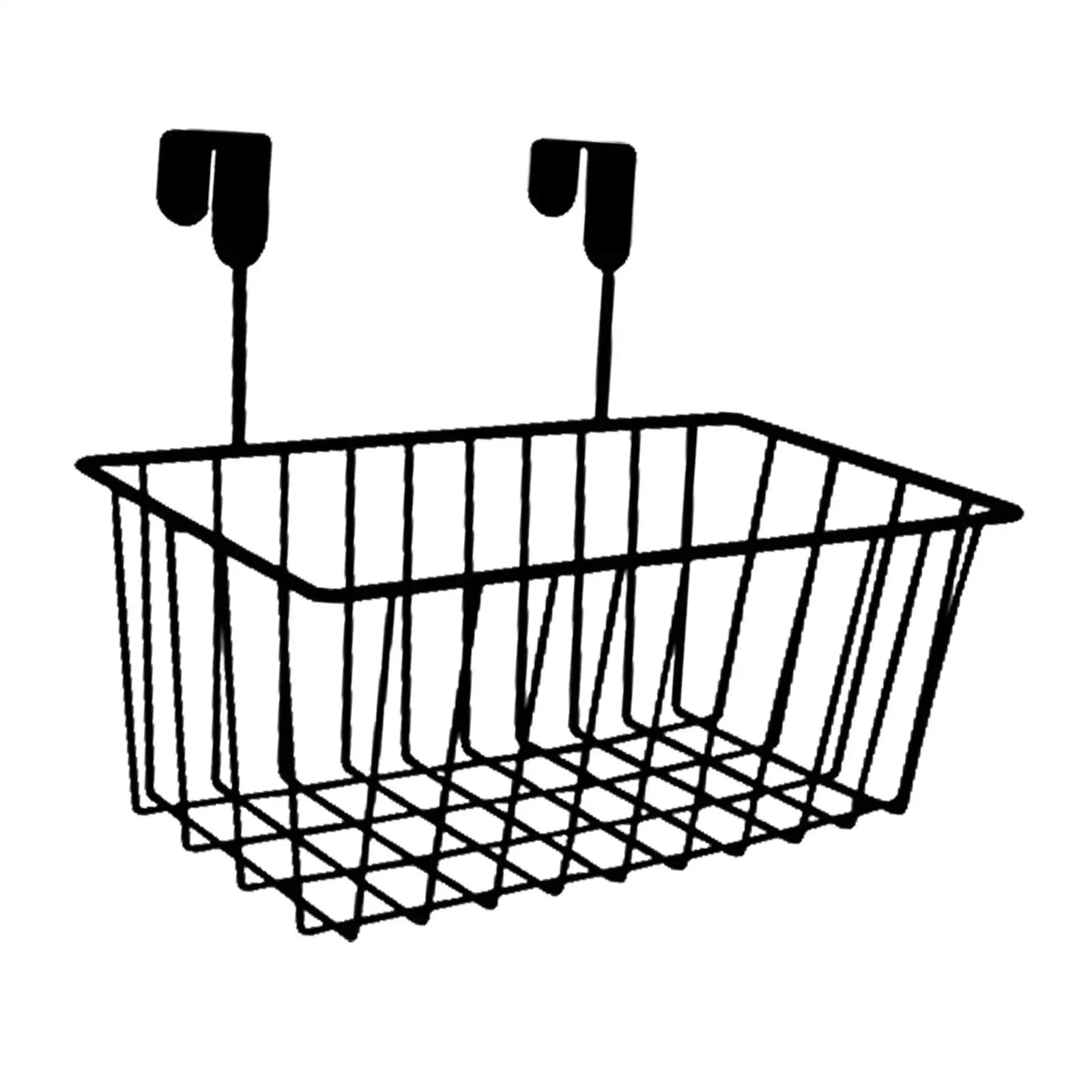 Over-the-Cabinet Metal Grid Basket Organizer for Kitchen & Bath