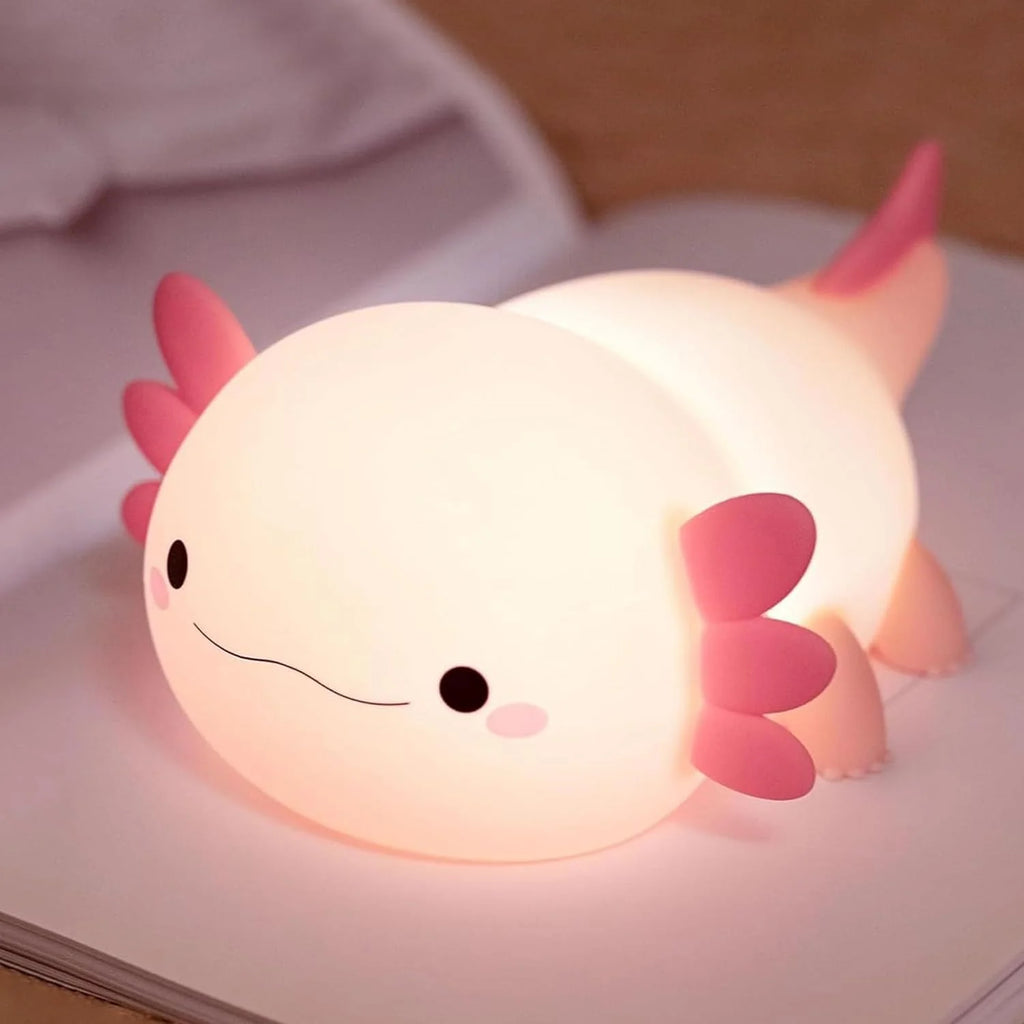 Willow Axolotl Silicone Night Light for Kids’ Rooms