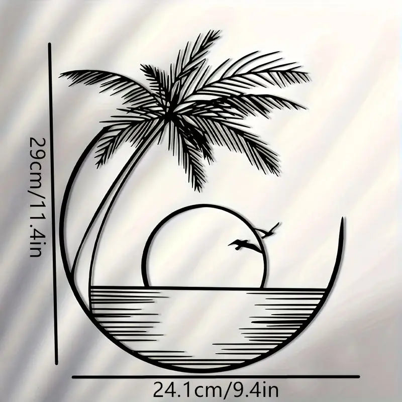 Lakeview Round Metal Wall Art