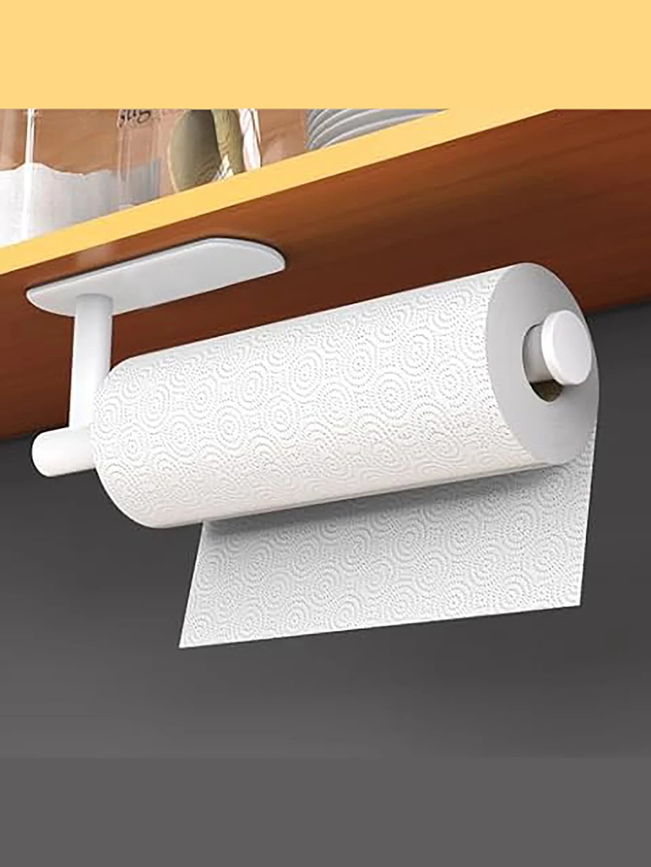 Adhesive Paper Towel Holder for Kitchen or Bathroom Cabinets