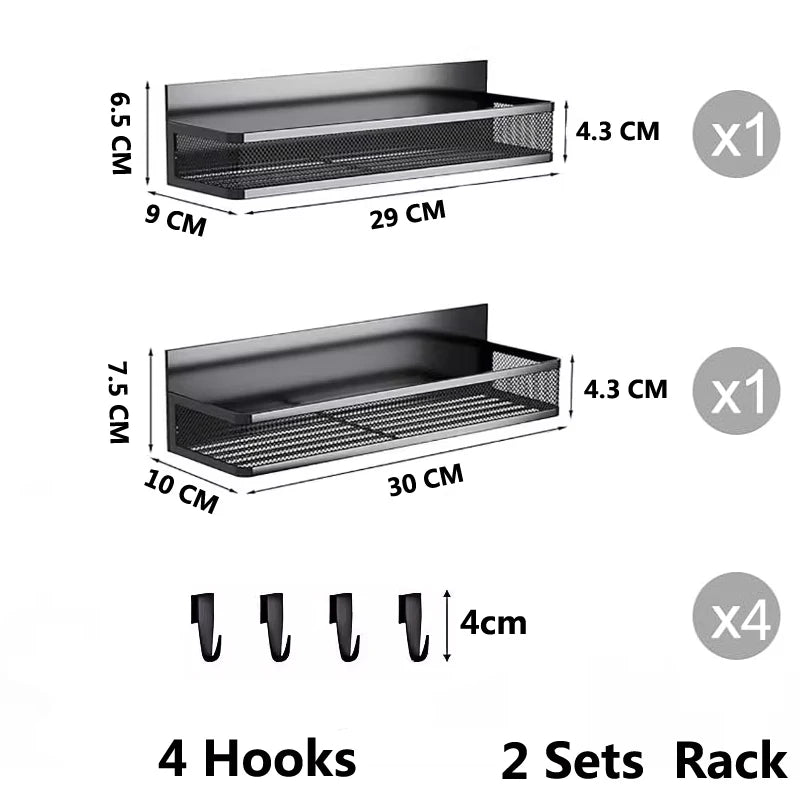 Magnetic Metal Spice Rack Set for Fridge or Oven – Kitchen Organization