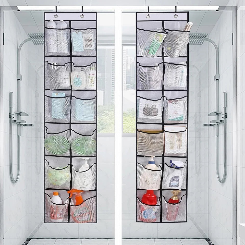 Over-the-Door Mesh Pocket Organizer – 12-Pocket Shoe & Accessory Storage