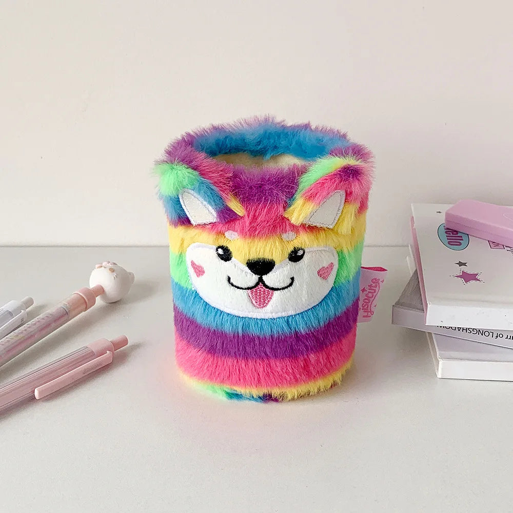 Maple Plush Animal Pen Holder – Soft Desktop Organizer for Kids & Home Offices