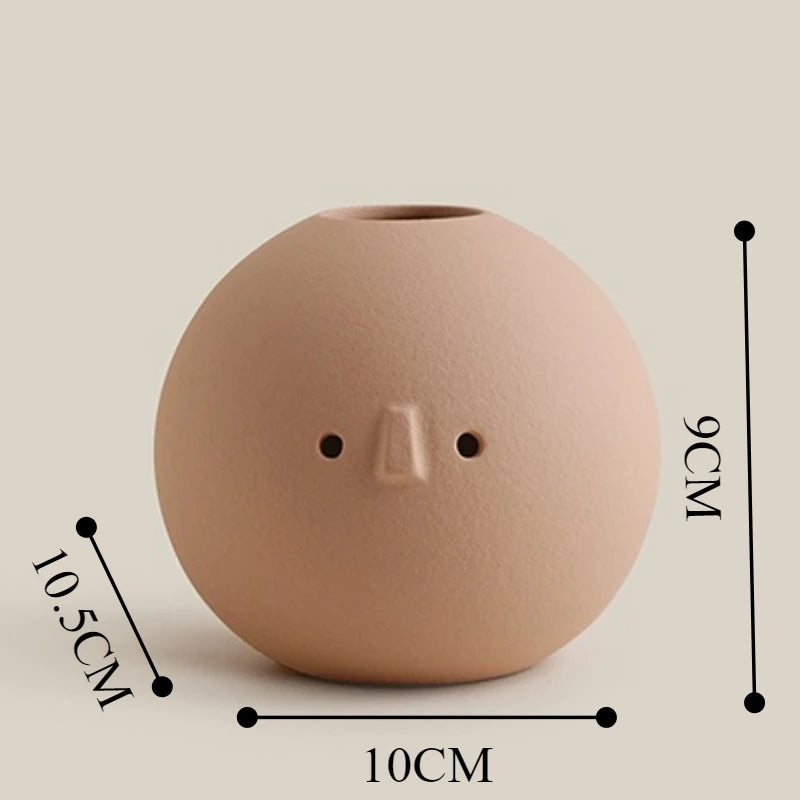 Linden Sculptural Ceramic Face Vase