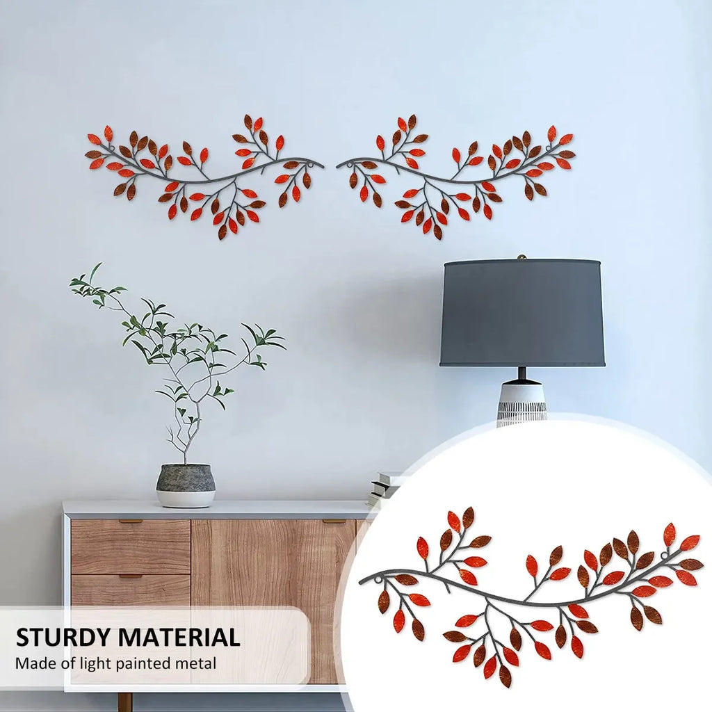 Olive Grove Metal Branch Wall Art – Set of 2