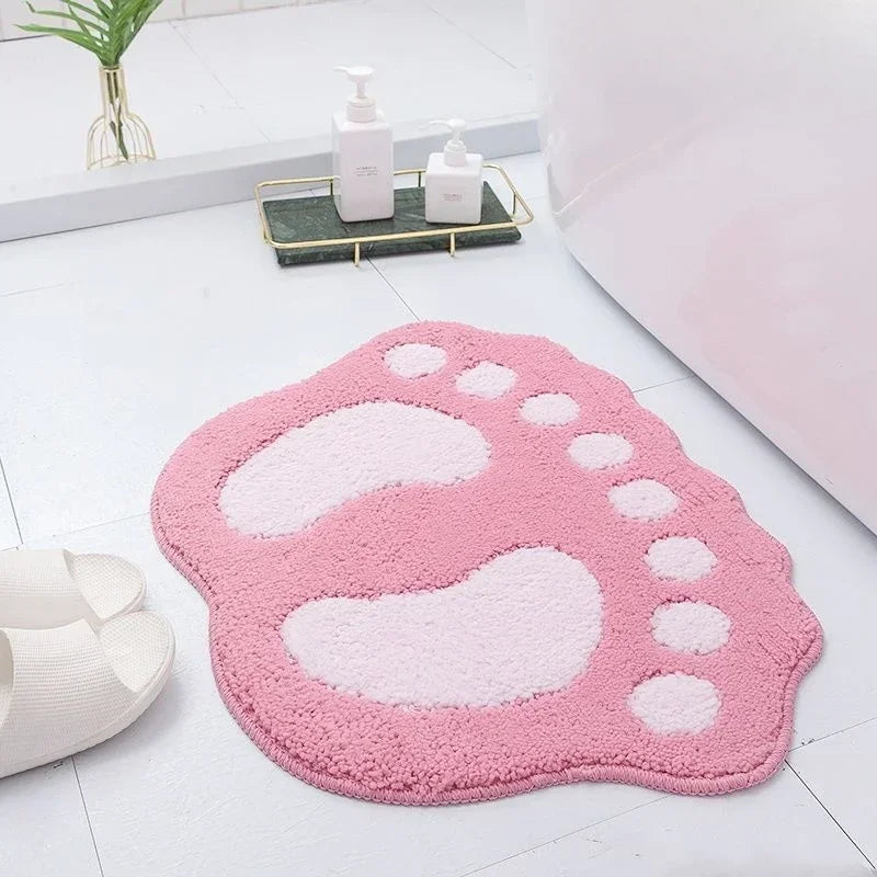 Soft Footprint Microfiber Bath Mat – Absorbent, Non-Slip, 40x60cm